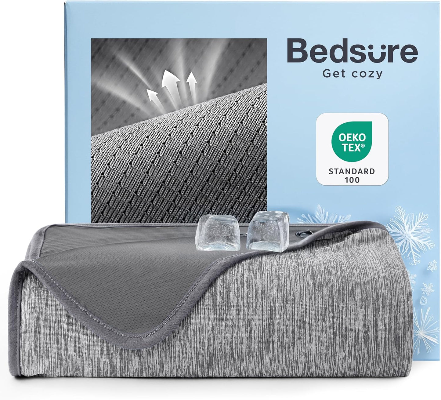 Bedsure Summer Cooling Blanket for Hot Sleepers - 90 x 90 in
