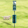 Dog Waste Station Galvanized Steel Outdoor Pet Bin - Rust Proof