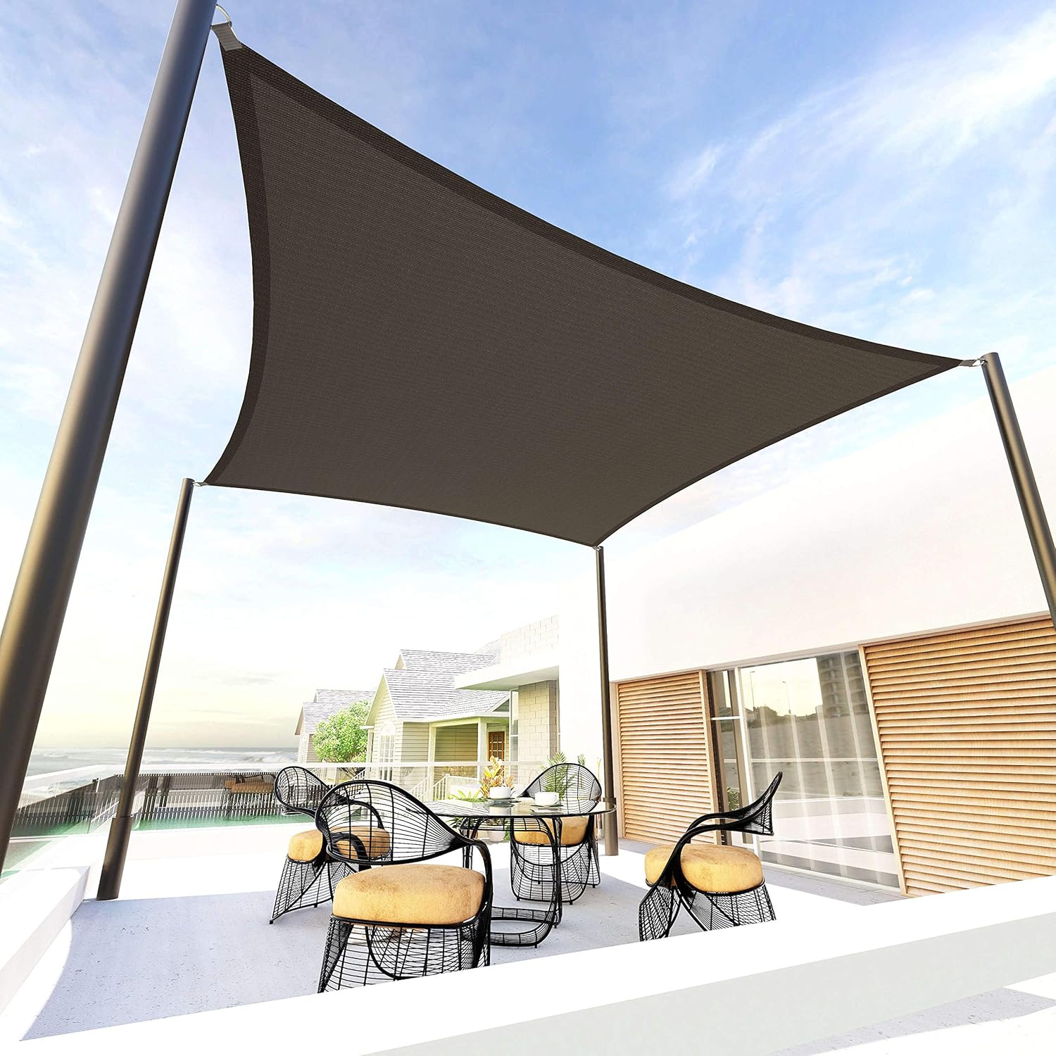 Tronssien Rectangle 16ftx20ft Sun Shade Sail for Outdoor Spaces