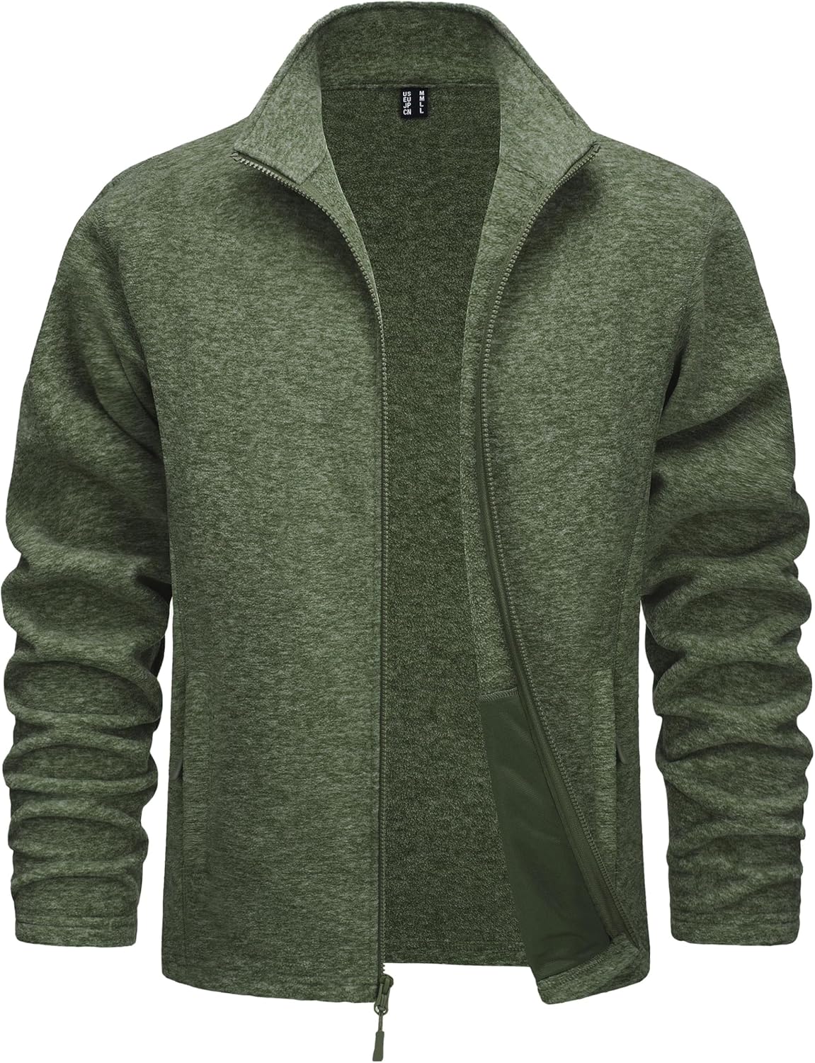 TACVASEN Men's Fleece Jackets Full Zip Lightweight Warm Coats
