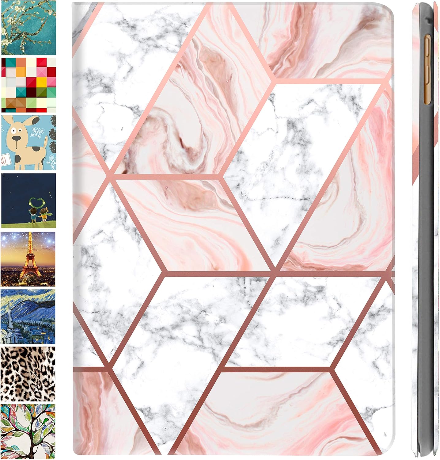 DuraSafe iPad 10.5 Inch Air 3 Case - Stylish Marble Pink Cover