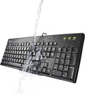 I-Rocks Washable Keyboard Black - Slim, Hand-Washable USB Keyboard