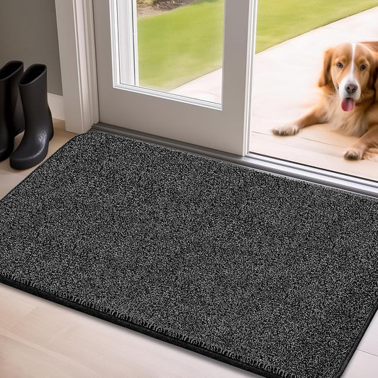 Mibao Non-Slip Absorbent Waterproof Welcome Doormat for Entryway