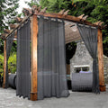 Outdoor Sheer Curtains for Patio Waterproof - Light Filtering Panels