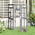 COZIWOW Upgraded Catio Outdoor Cat Enclosure Window Access - Wooden