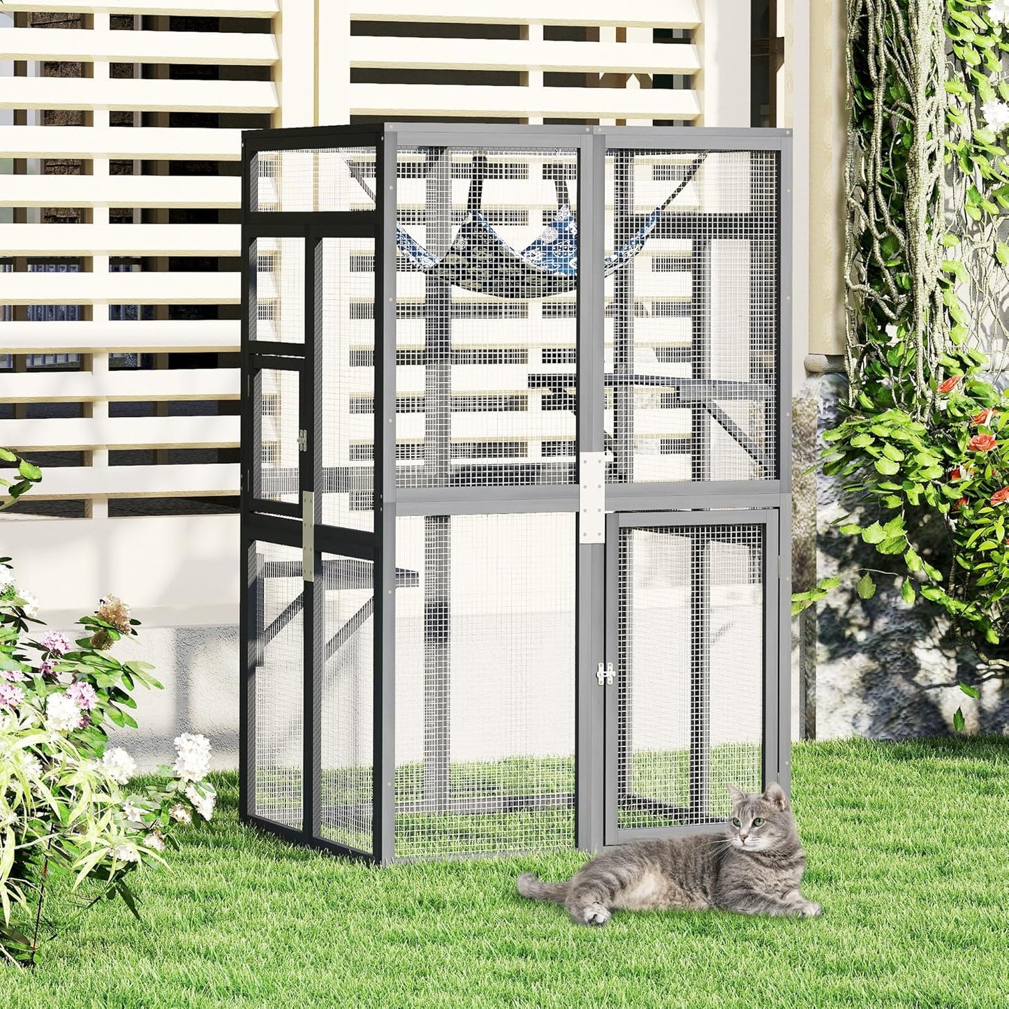 COZIWOW Upgraded Catio Outdoor Cat Enclosure for Feline Fun