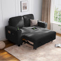 Loveseat Sofa with Pull Out Couch Chaise - Convertible 2-Seater Sofa