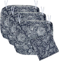 Outdoor Cushion Covers 22 x 20 x 4 in Slate Grey Paisley - Durable Fit