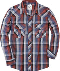 Dubinik Pearl Snap Shirts for Men Long Sleeve Western Plaid Shirt use