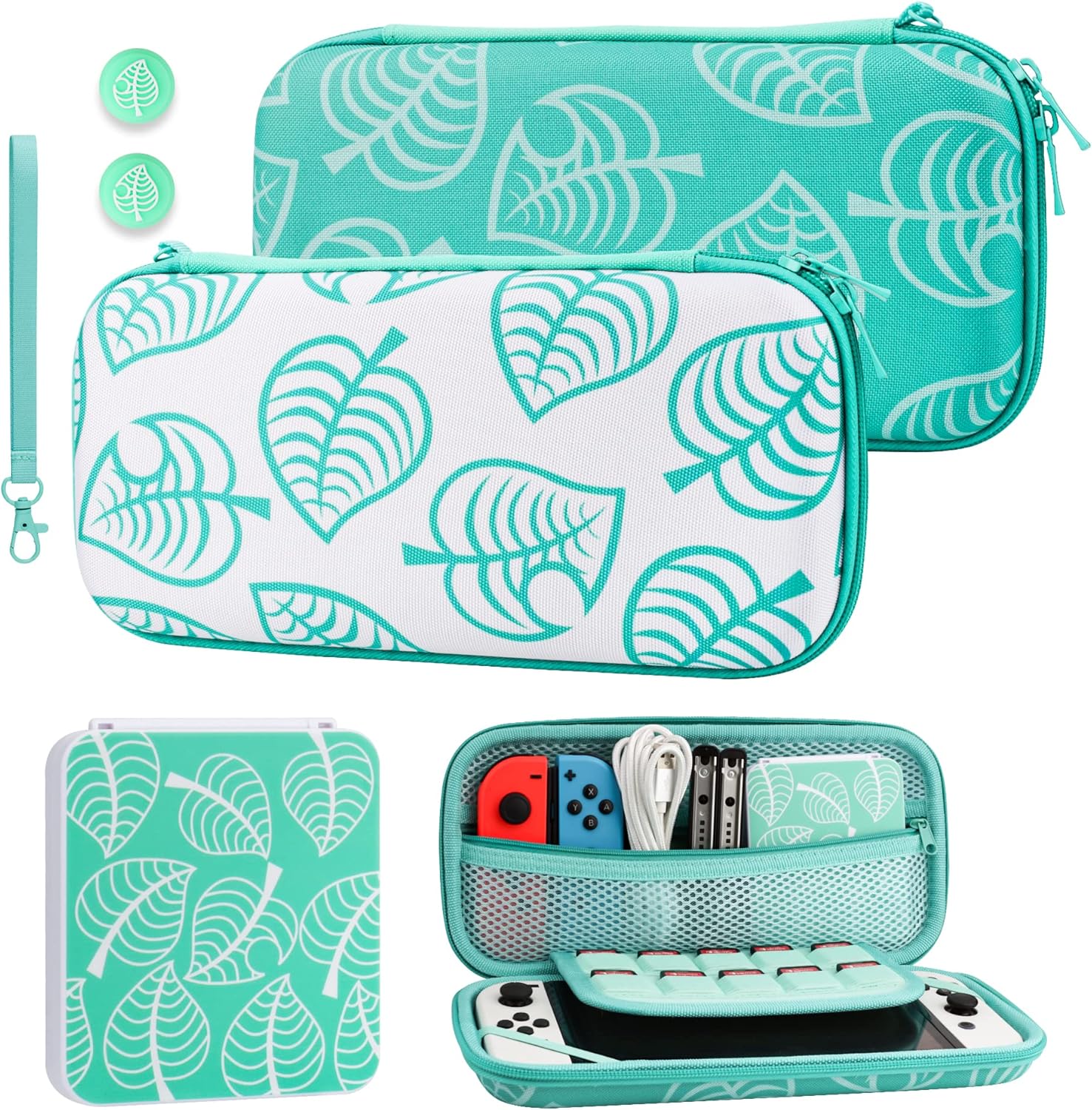 Animal Leaf Crossing Carrying Case Bundle for Nintendo Switch