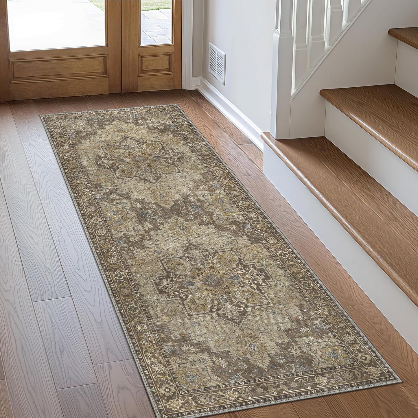 GENIMO 2x12 Runner Rugs for Hallway, Vintage Non Slip Design