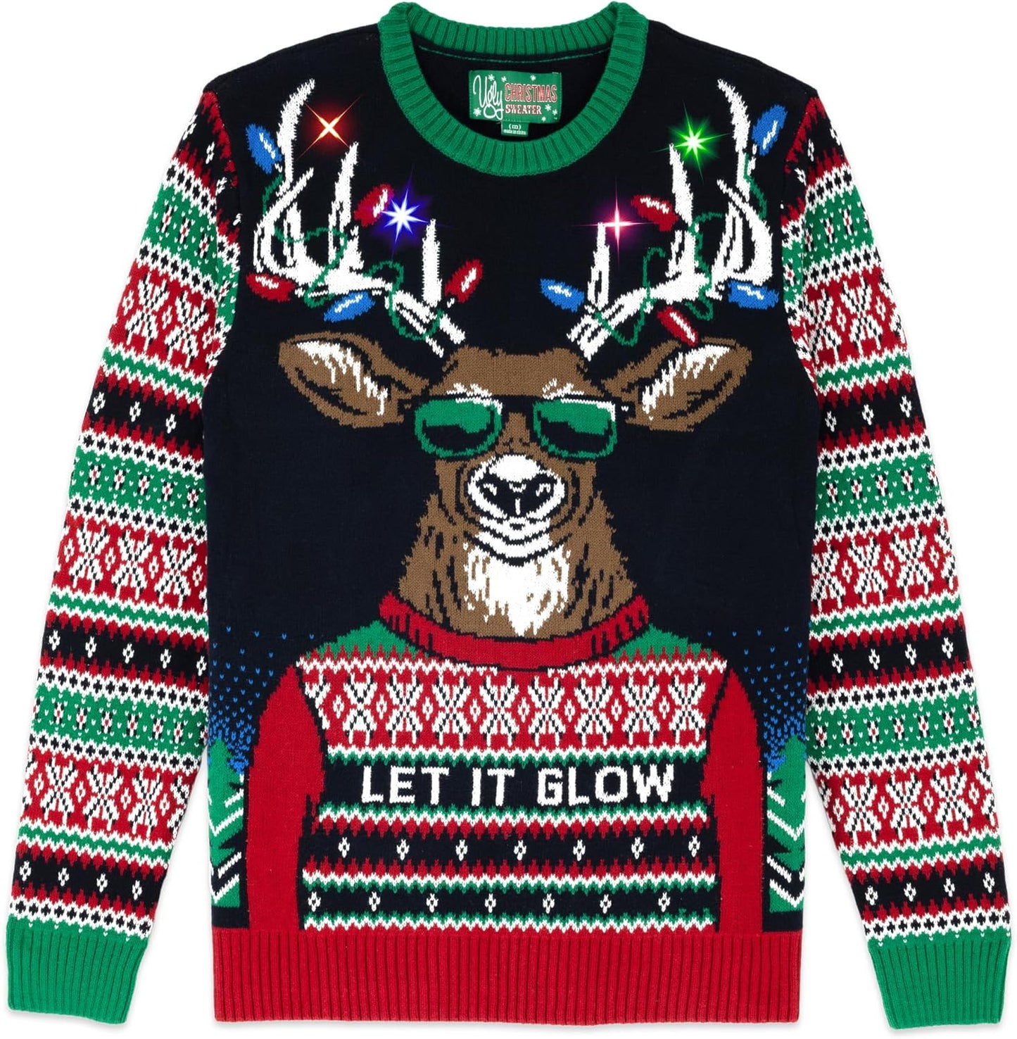 Light Up Ugly Christmas Sweater with LEDs for Holiday Fun