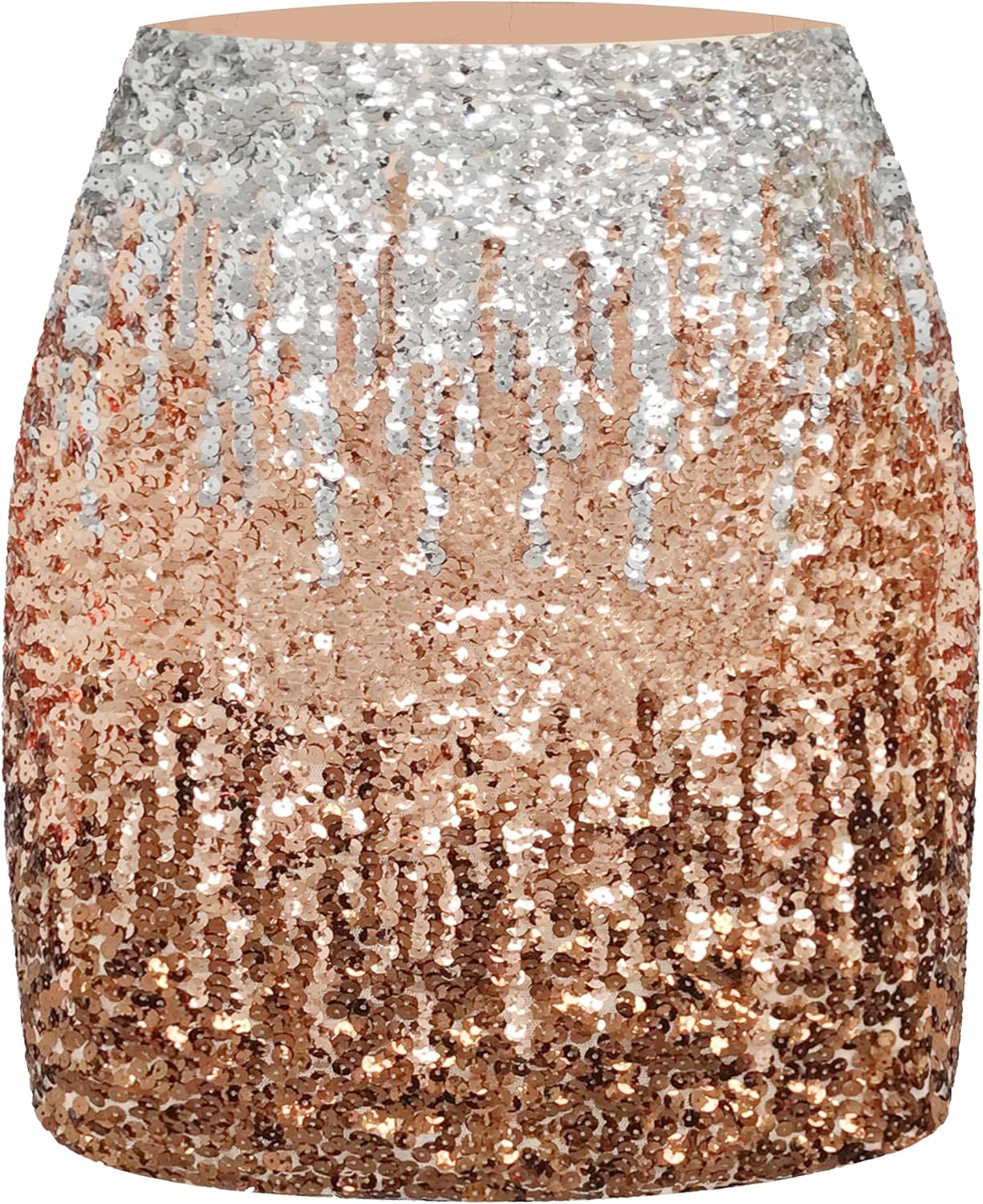 MANER Women's Sequin Skirt for Night Out Party Glamour