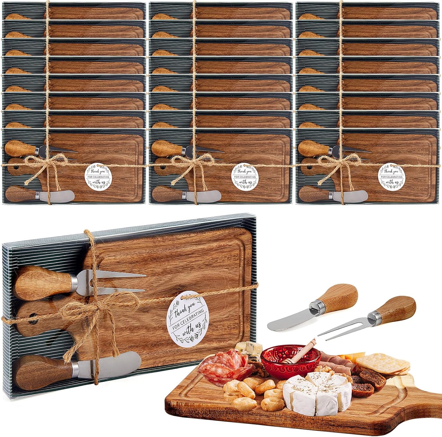 24 Set Bridal Shower Cheese Board Gift Set for Guests