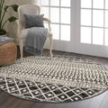 Moroccan Washable Round Area Rug for Cozy Living Spaces