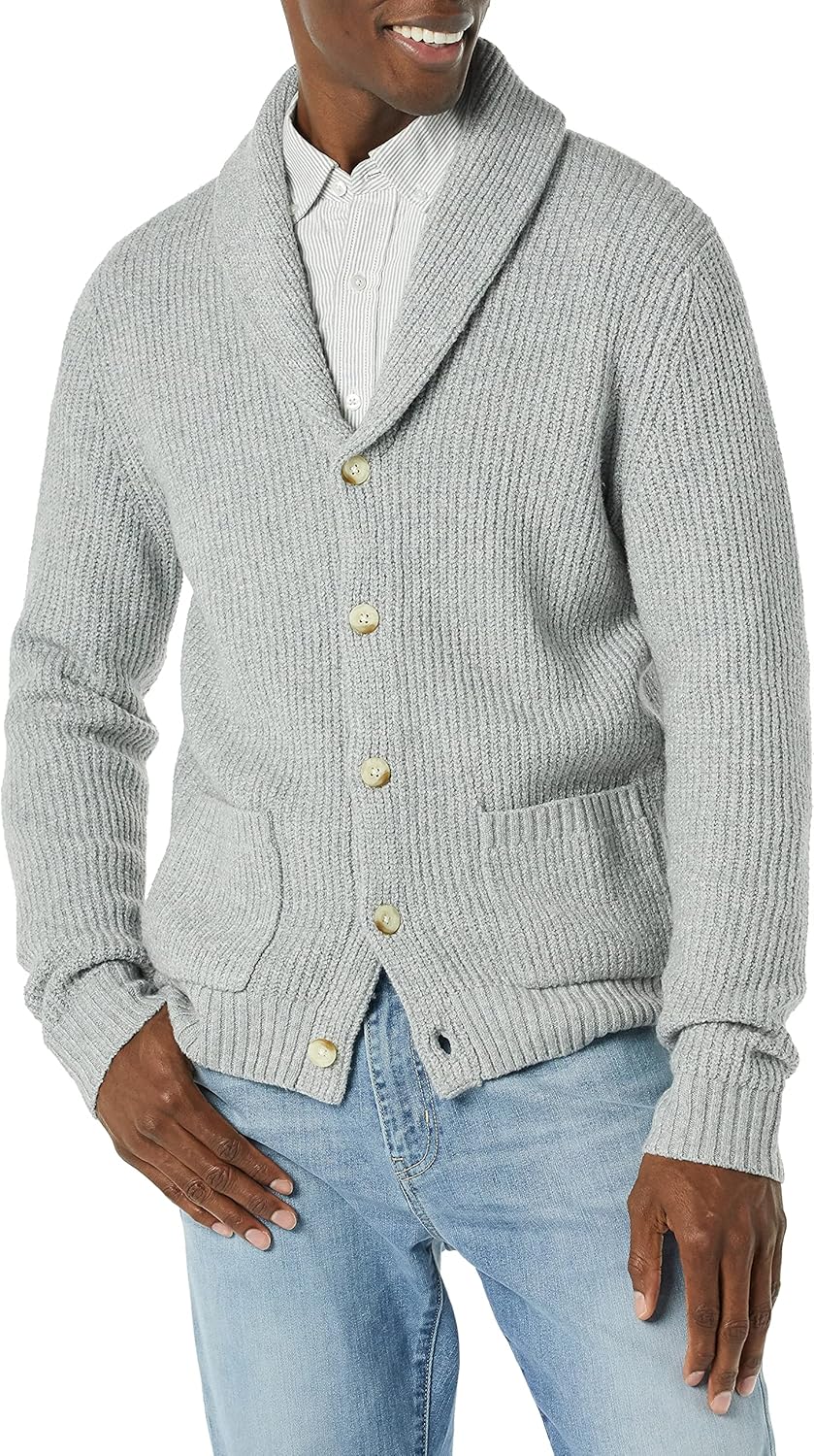 Men's Long-Sleeve Soft Touch Shawl Collar Cardigan Review