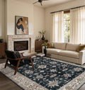 6x9 Area Rug for Living Room Bedroom - Washable Vintage Boho Rug