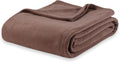 Microfleece King Size Bed Blanket Taupe - Lightweight, Breathable