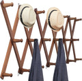 Accordion Wall Hanger with 20 Peg Hooks for Hats and Coats