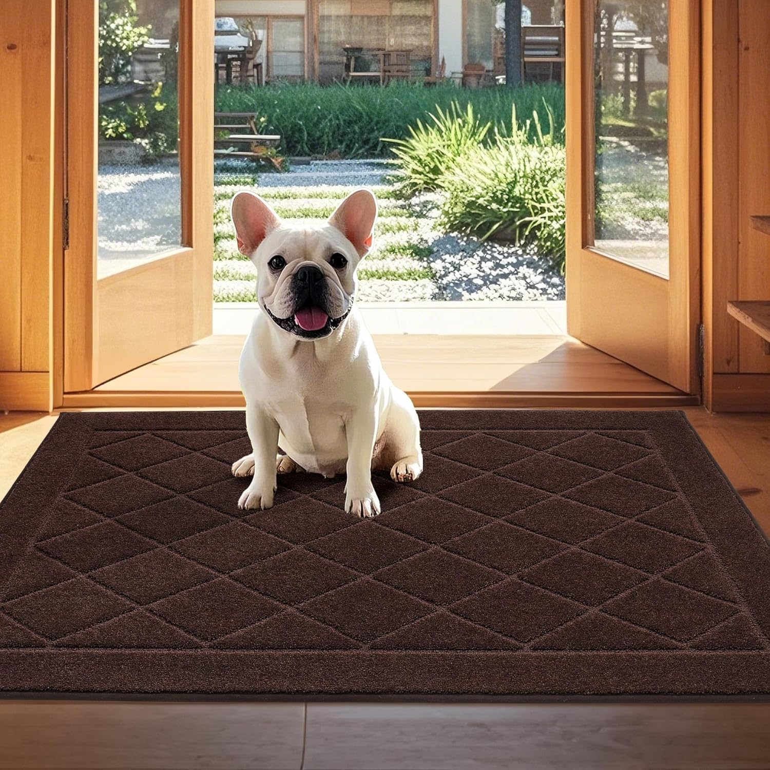 JSEI Dirt Trapper Door Mat - Non-Slip, Washable, Pet-Friendly