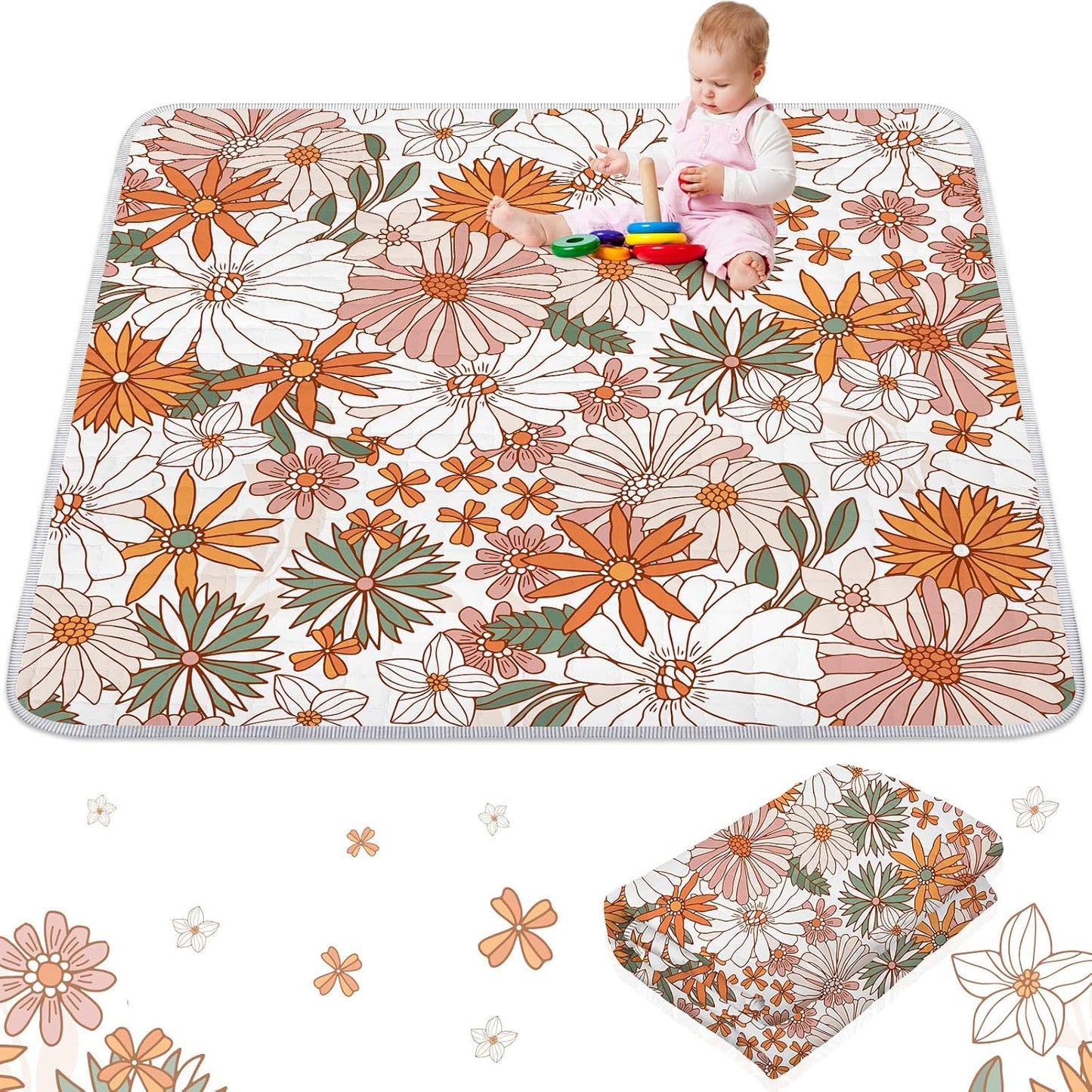 Wesiti Portable Baby Play Mat - Non Slip & Washable