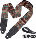 YIKOKO Guitar Strap: 2 Wide Cowhide Leather, Free Accessories
