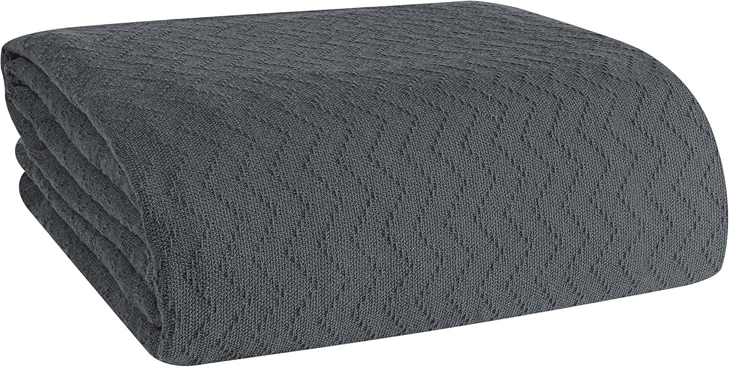 Breathable Thermal Blanket Full - Queen Size, Soft Chevron Design