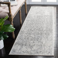 SAFAVIEH Evoke Collection 2ft 2in x 7ft Ivory/Grey Runner Rug