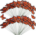 Monarch Butterfly Garden Stakes 240 Pack - Festive 3D Decor