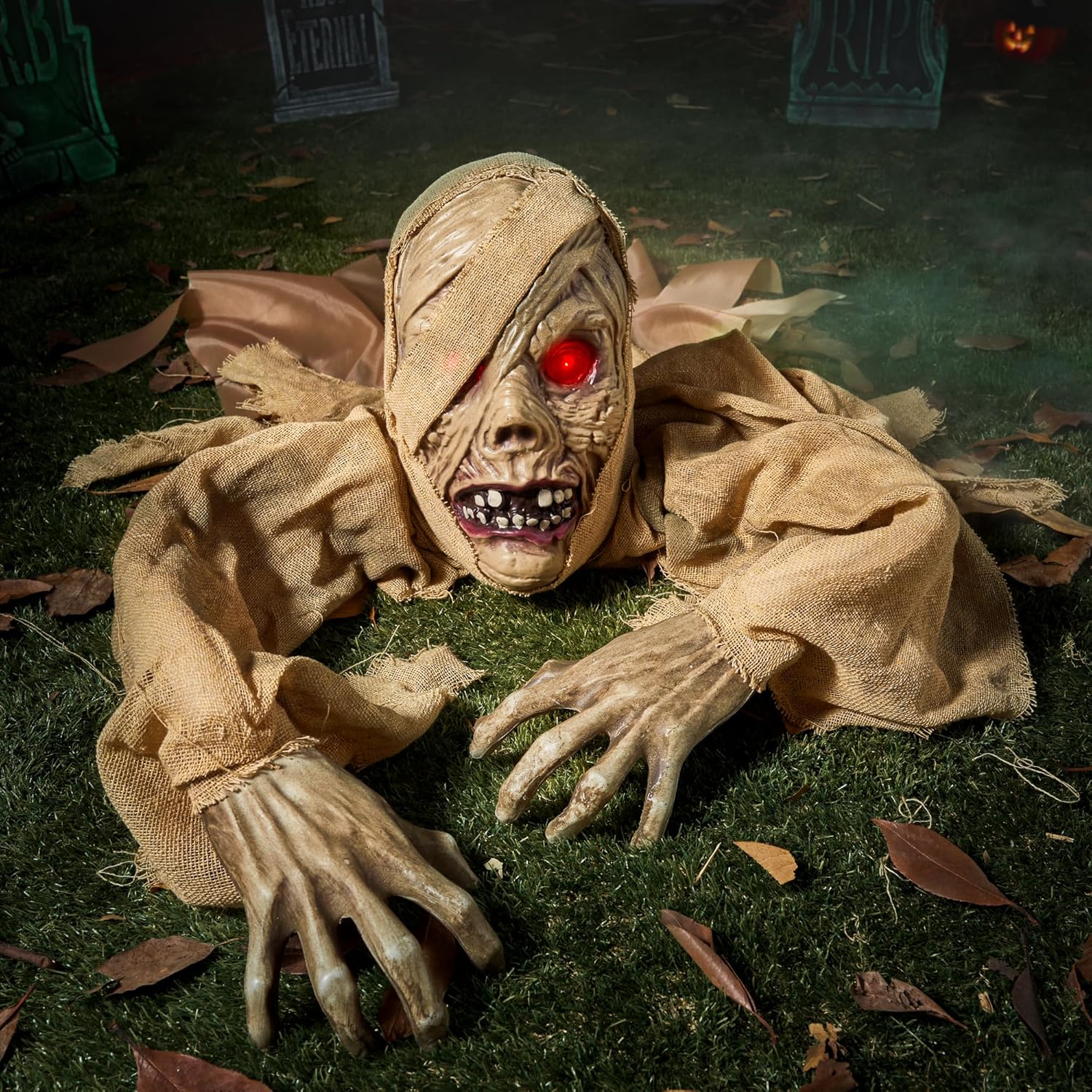 Creepy Halloween Zombie Groundbreaker Decoration with Lights