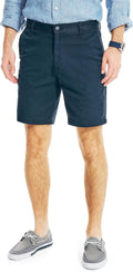 Mens Classic Fit Flat Front Stretch Solid Chino Deck Shorts - 8.5in