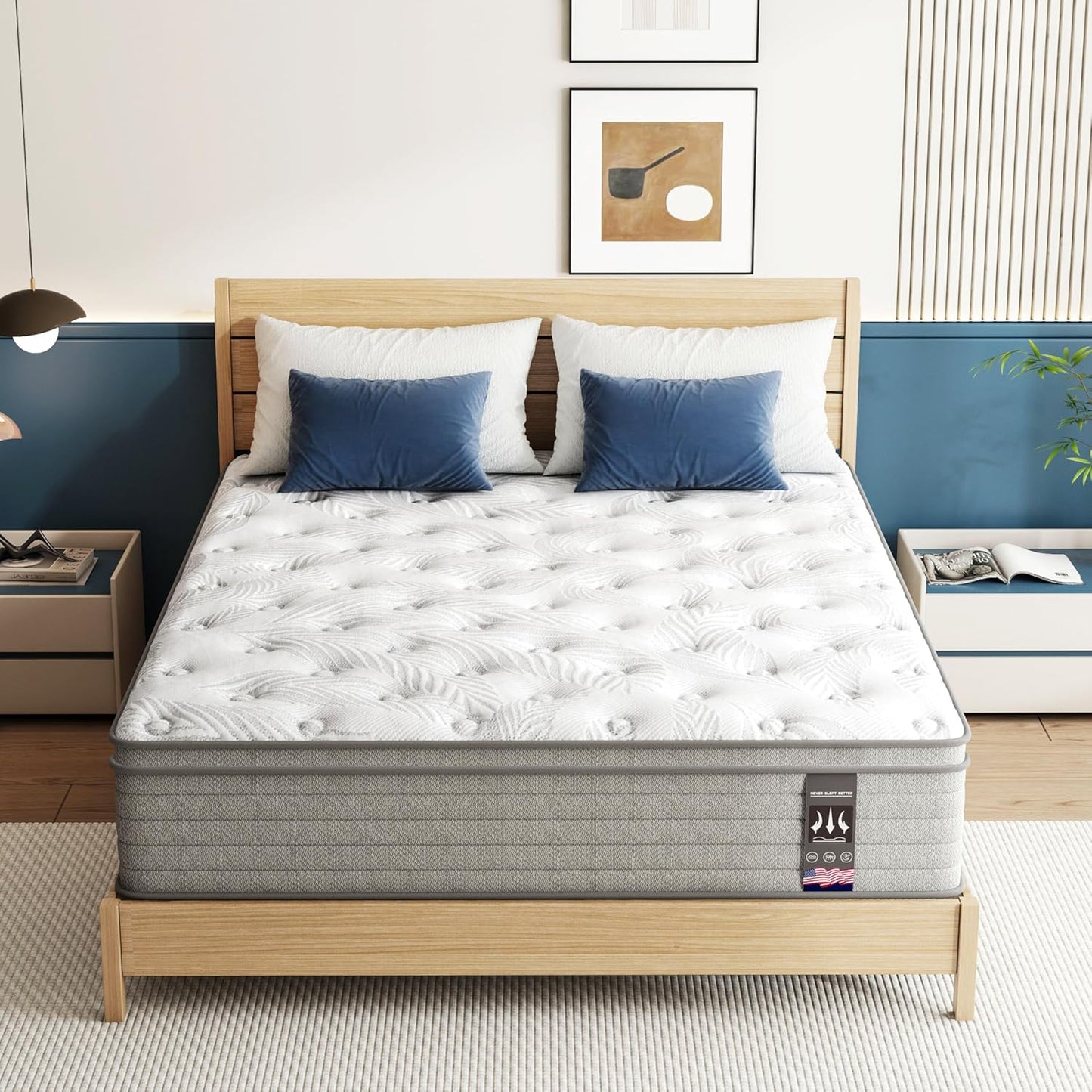 Full Size Mattress 14 Inch with Cooling Gel Memory Foam Support