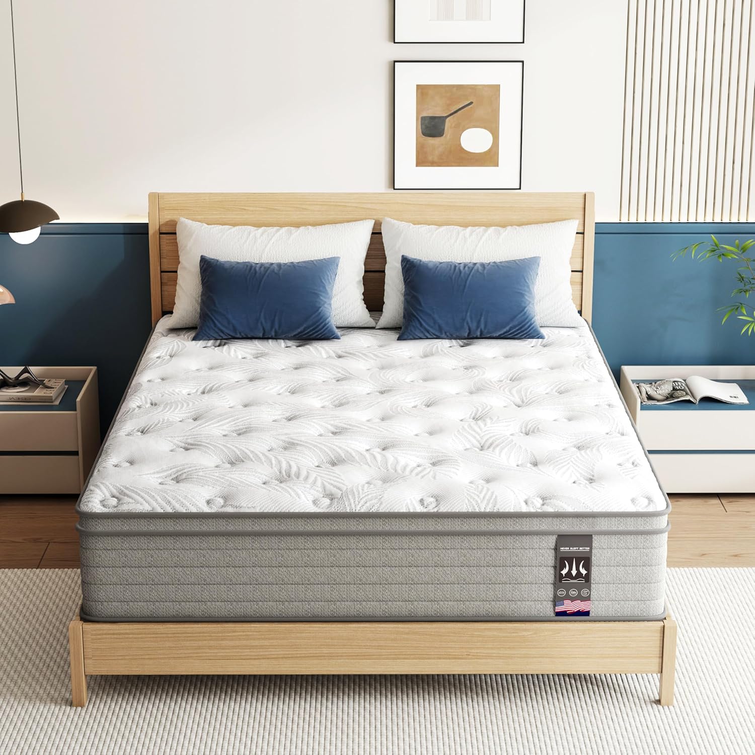 Full Size Mattress 14 Inch with Cooling Gel Memory Foam Support