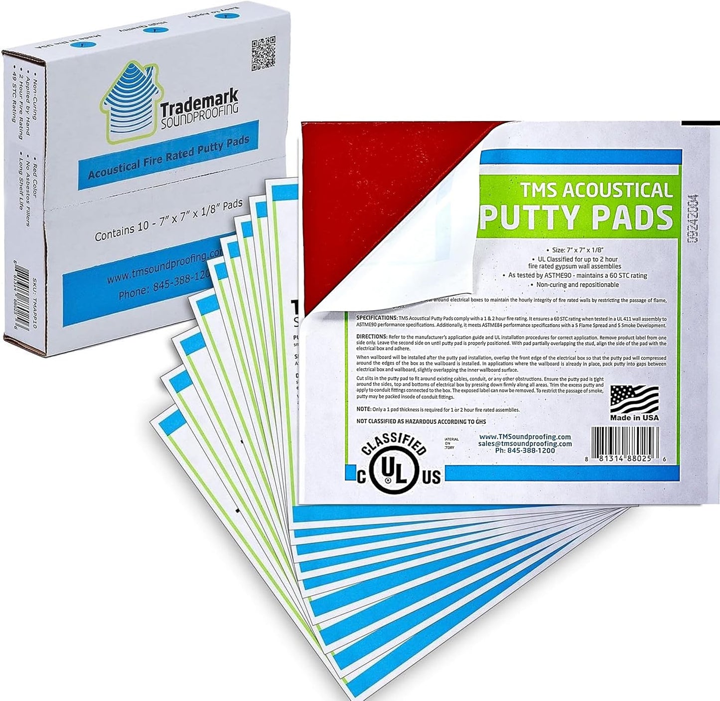 Trademark Soundproofing Acoustical Putty Pads for Electrical Boxes