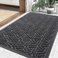 Smiry Heavy Duty Natural Rubber Doormat for Entryways and Patios