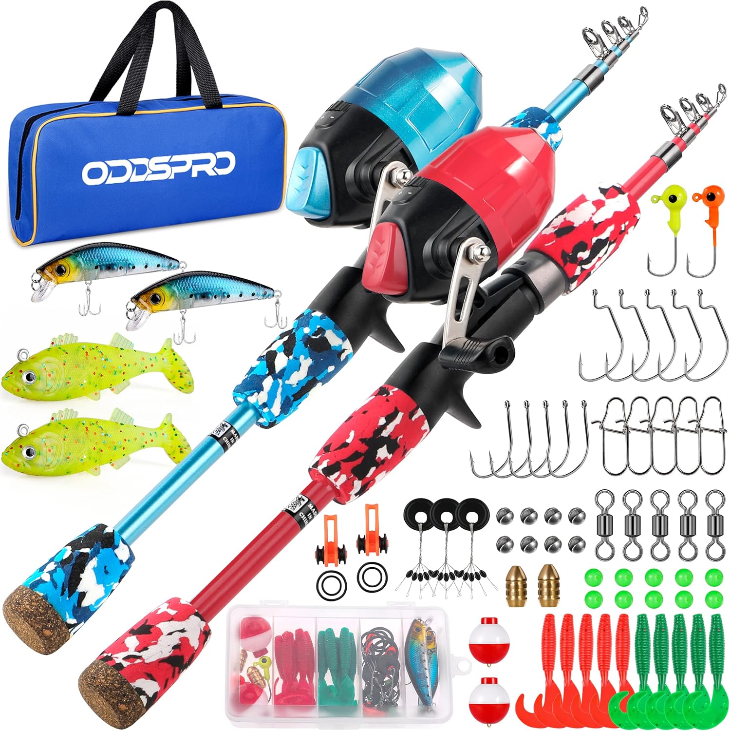 Kids Fishing Pole Combo Kit for Girls - Portable and Fun