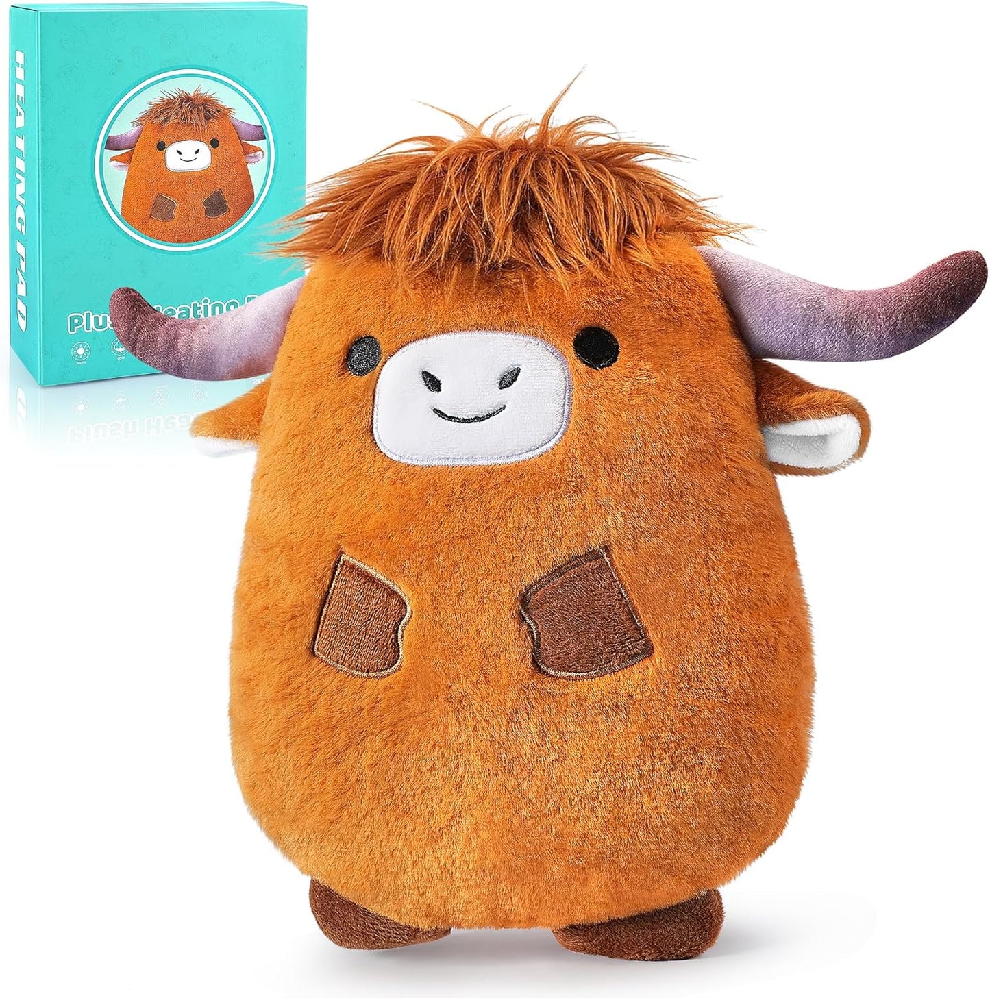 Lavender Scented Highland Cow Heating Pad - Pain Relief Power