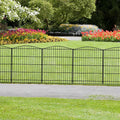 Garden Fence 6 Panels 11.8ft x 30in Decorative Wire Fence - Rustproof