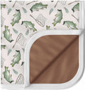 Pobibaby Premium Baby Blanket Gone Fishing - Soft Stretchy Quilt