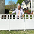 Zippity Keswick White Vinyl Privacy Fence Kit