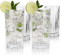Viski Reserve Milo Crystal Highball Glasses Set of 4