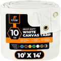 Xpose Safety Canvas Tarp 10oz 10ft x 14ft - Heavy Duty Water Resistant