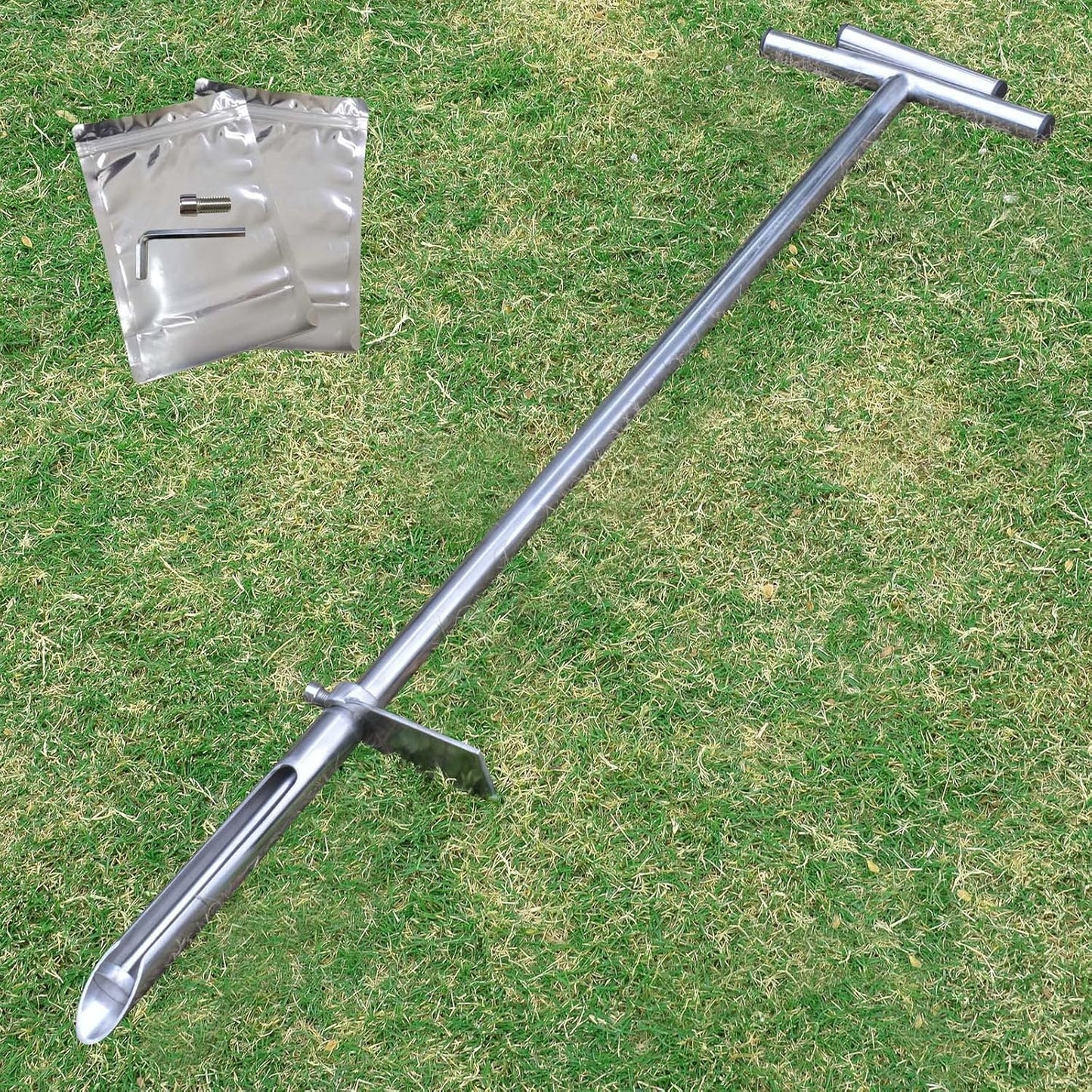 Soil Probe 40 Inch Stainless Steel Tool for Lawn and Plants