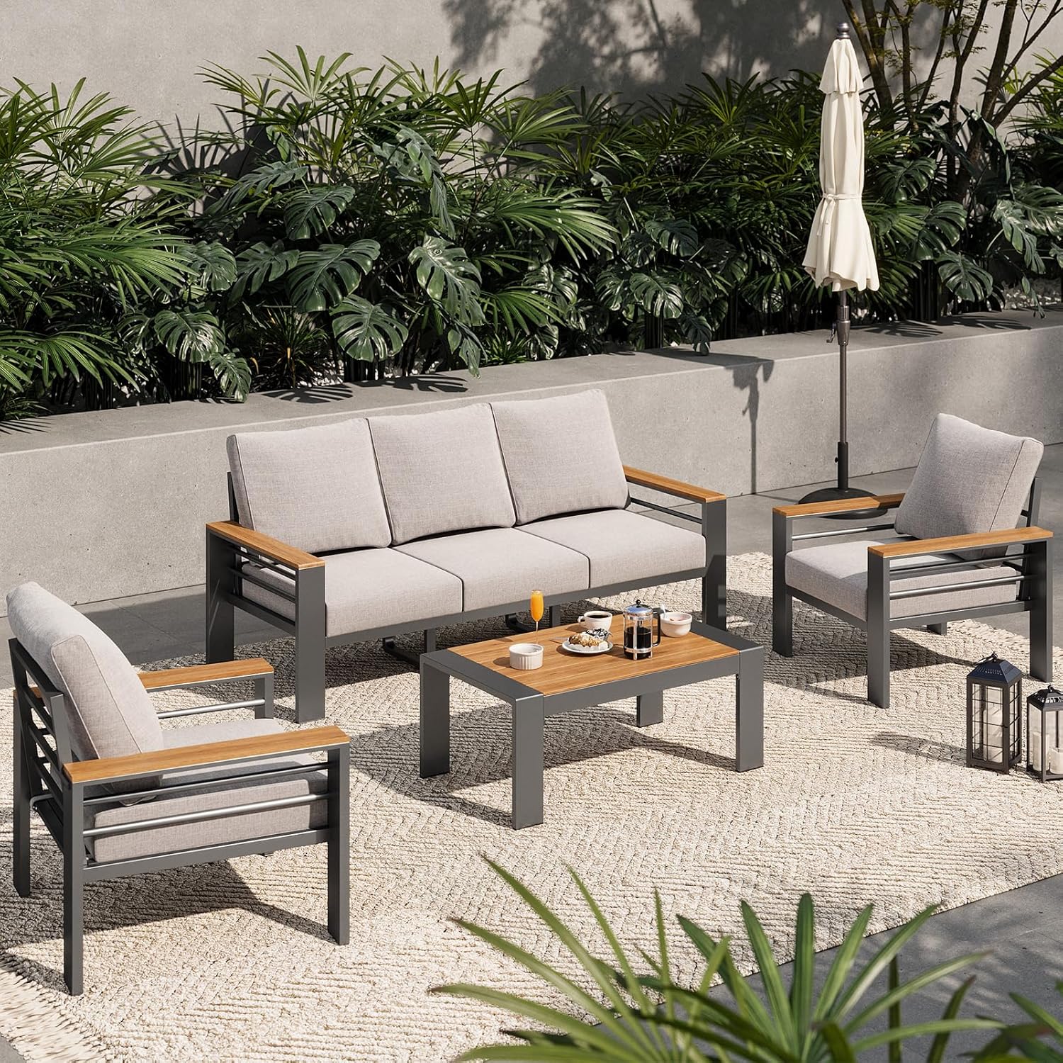 Aoxun Aluminum Outdoor Patio Furniture Set for Ultimate Comfort