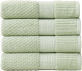 100% Cotton 4 Pack Bath Towel Set - Soft, Absorbent Quick-Dry