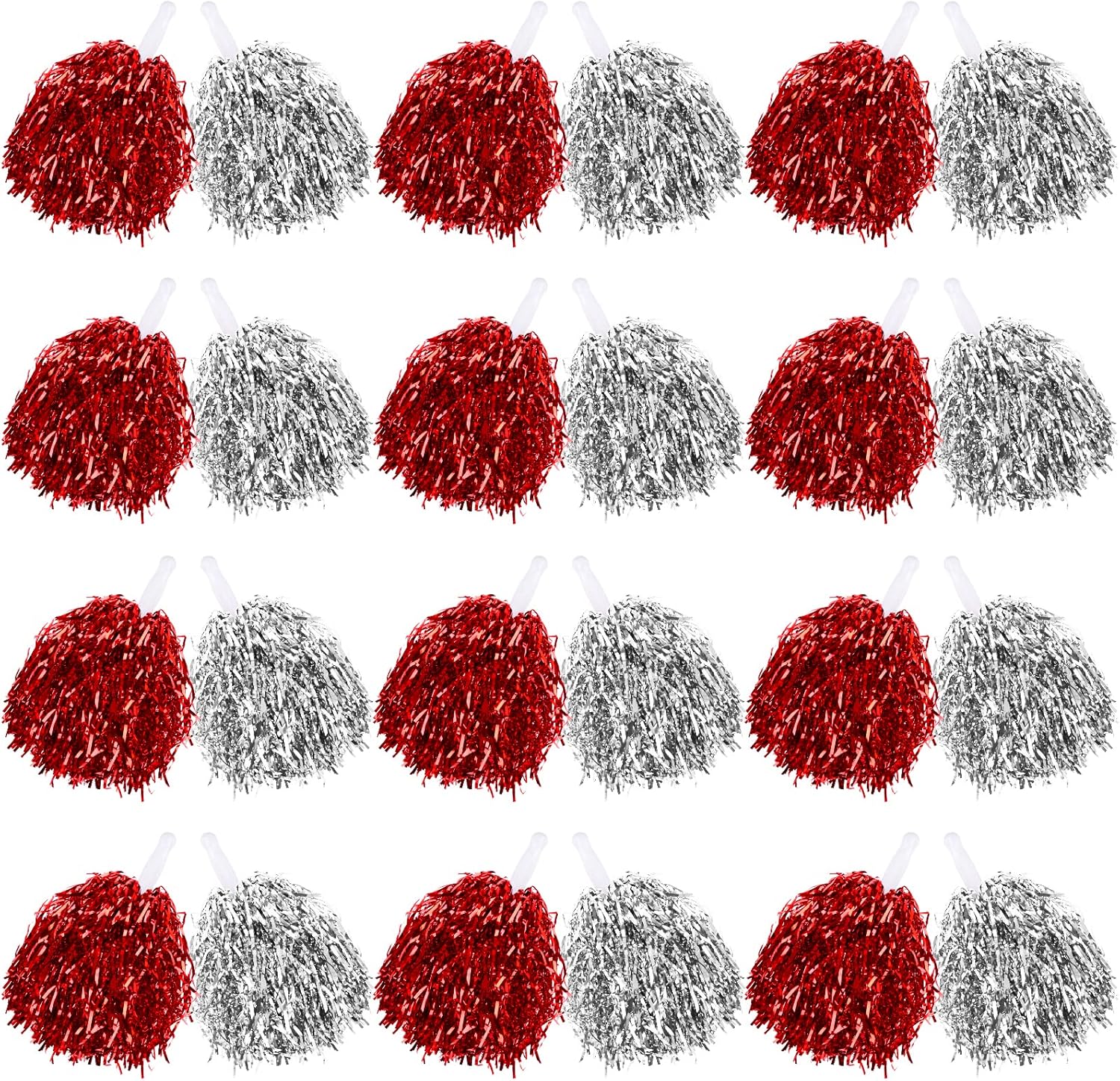 60 Pcs Cheerleading Pom Poms Bulk for Spirited Cheering Fun