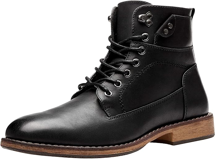 Vostey Men's Motorcycle Boots: Stylish, Waterproof Ankle Boots