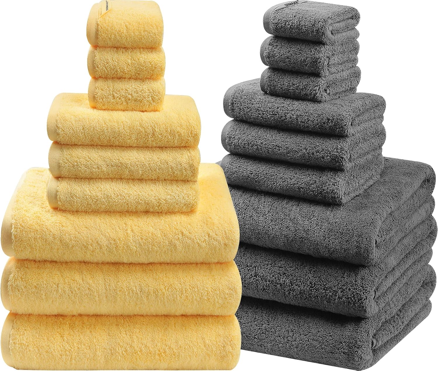 SEMAXE 18-Pack Bath Towel Set: Soft, Absorbent, and Stylish