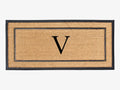 Natural Coir & Rubber Large Monogrammed Doormat - Thick Durable 24x48