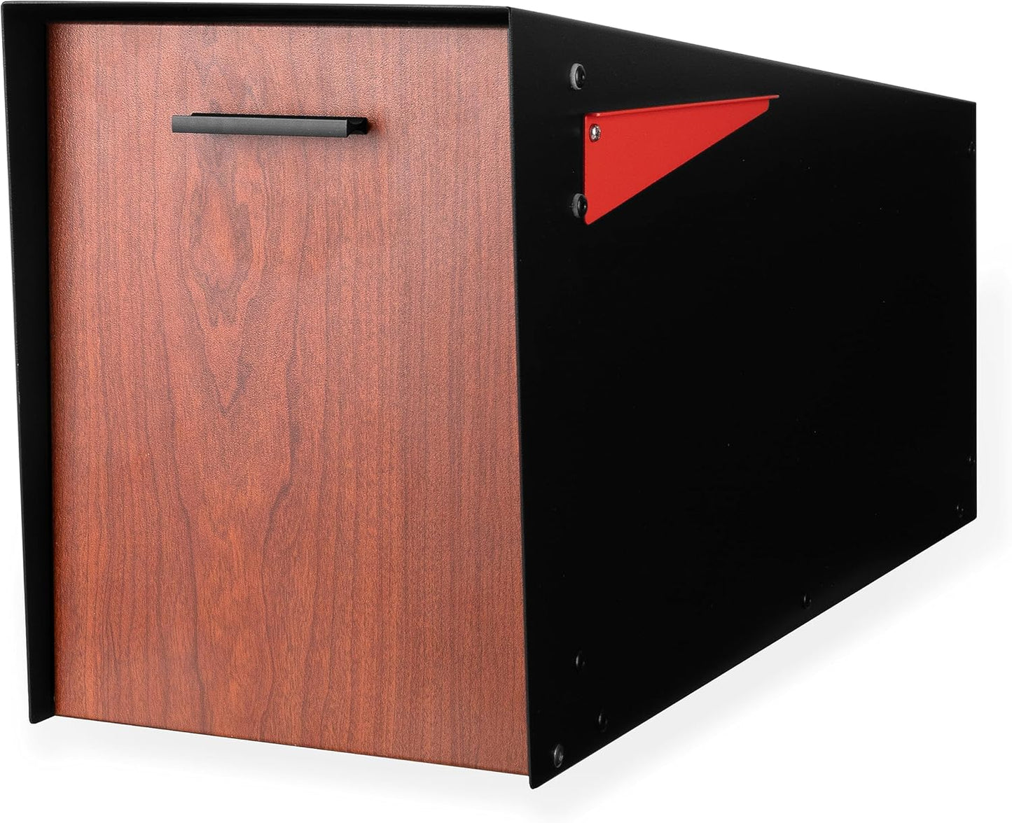 Modern Mailbox Post Mount - Large Black Metal Mailbox Design